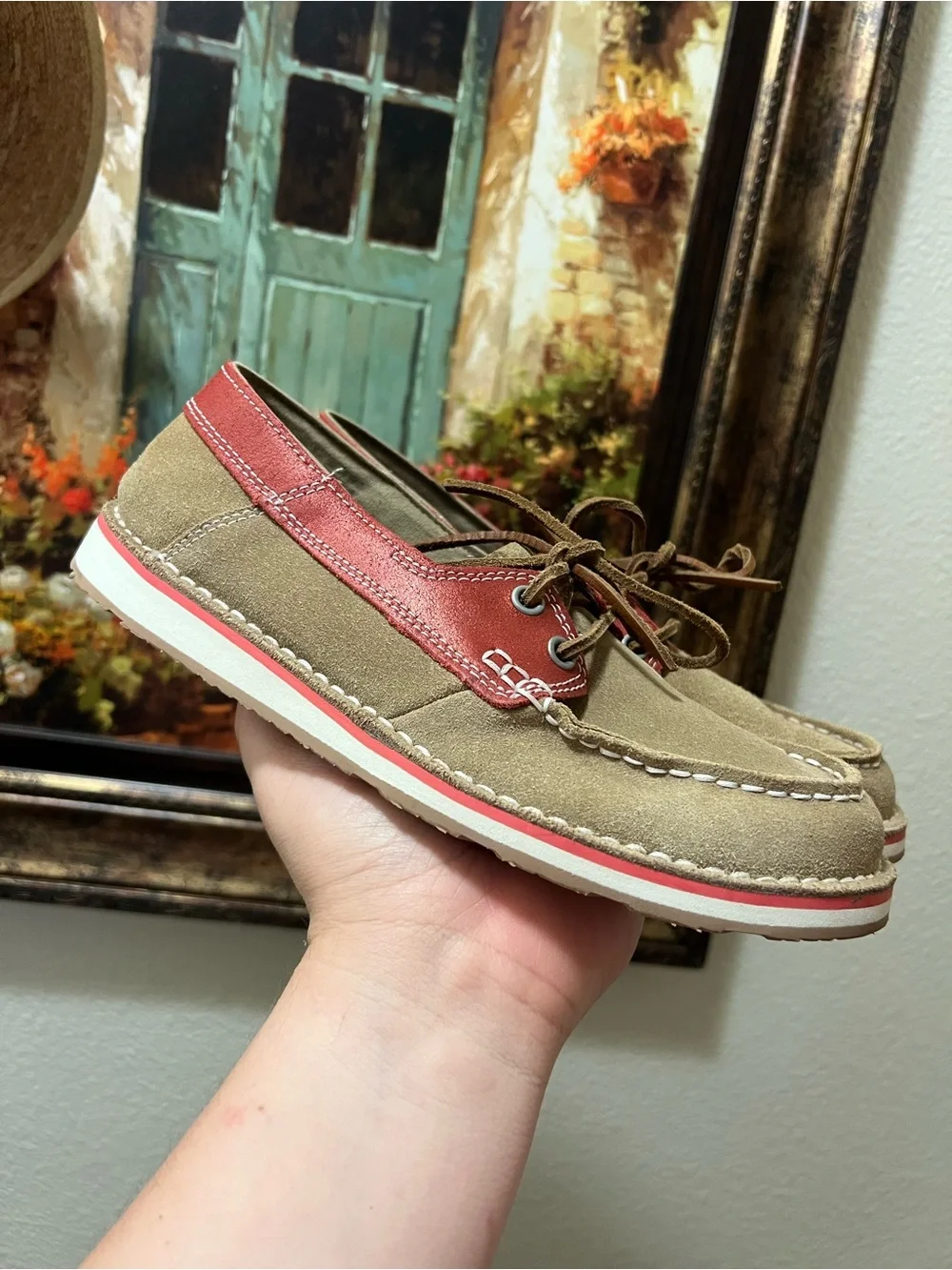 Ariat Womens Cruiser Castaway Boat Shoes Style Brown